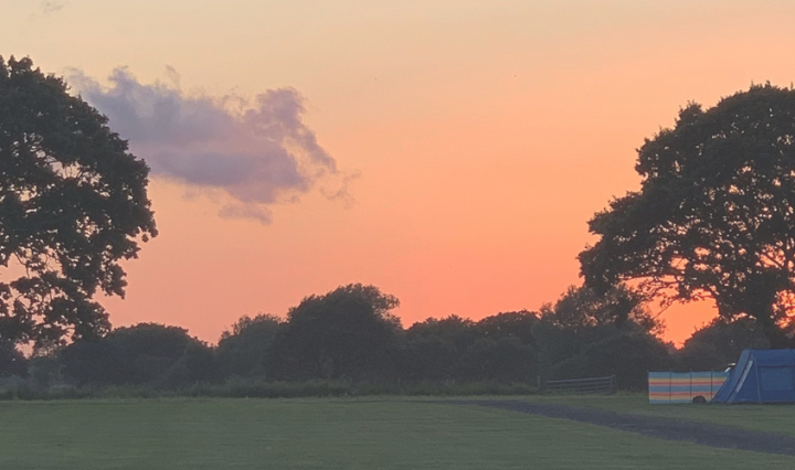 beautiful sunset from my solo parent camping trip