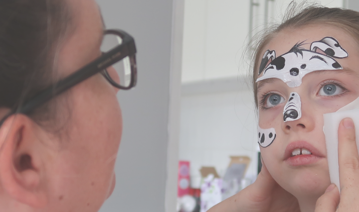 Face Paintoos Party Pack Review - applying them