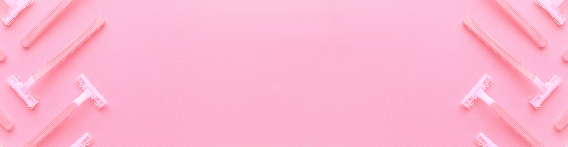 razors on a pink background