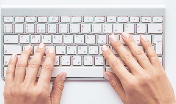 woman keyboard